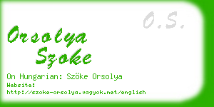 orsolya szoke business card